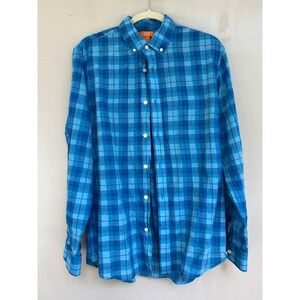 Joe Fresh Women's Blue Plaid Long‎ Sleeve Button Down Size S Casual Shirt Fall